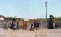 School Children at the Church Bridge