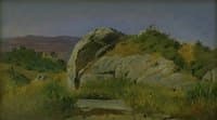 Landscape with Rocks in the Foreground at Civitella, Italy