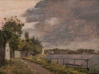View of Dosseringen near the suburb, Østerbro, Outside Copenhagen:  Cloudy Sky