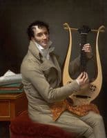 Portrait of Jean-Dominique Fabry Garat accompanied by an Anacreintic lyre