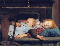 Two Girls Sleeping on a Stove