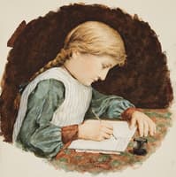 Young Girl Writing