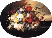 Floral Still Life with Bird's Nest