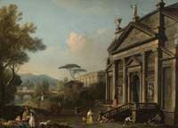 Capriccio with facade of San Giorgio Maggiore, Venice
