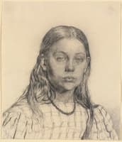 Study of a Girl (Ung Pige. Brystbillede)
