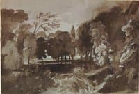 Woodland Landscape with River