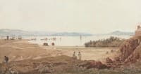 A Panoramic view towards Star Cross and Powderham from near the Globe Inn, Exmouth