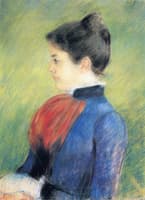 Portrait of a Woman Wearing a Green Jabot