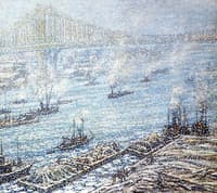East River, New York, Winter