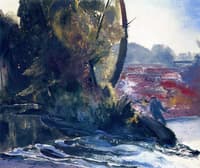 Fisherman and Stream