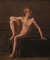 Nude Figure; Sitting Boy