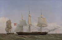Danish Corvette and Danish Brig in West Indian Waters