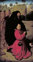 Portrait of a Donor in Scarlet Under the Protection of Saint Anthony