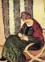 The Artist's Sister Wearing a Red Shawl