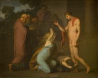 Ismene and Antogone Plead with Theseus