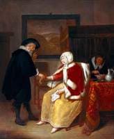A Physician Taking the Pulse of a Young Woman, while an Old Made Prepares Gruel for Her