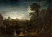 Moonlit View of an Eastern City