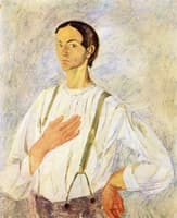 Self-Portrait with Shirt and Suspenders
