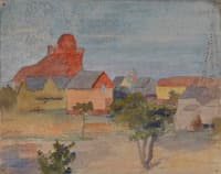 Landscape with Buildings and Windmill