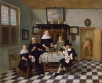 Family Group at Dinner Table