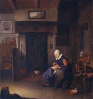 Old Woman Delousing a Child
