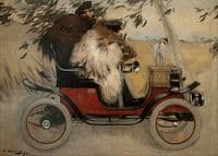 Ramon Casas and Pere Romeu in a Motor Car