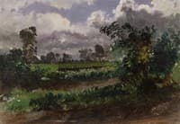 A View across the Artist's Garden from his House at Exmouth, Devonshire