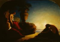 The Three Sisters of Phaethon Weeping over the Tomb of their Brother