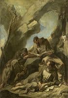 Three Camaldolese Monks in Meditative Prayer