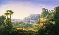 Italian Lake with Classical Ruins