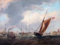Portsmouth Harbour with the 'Victory'