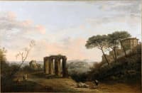 Italian Landscape with an Aqueduc