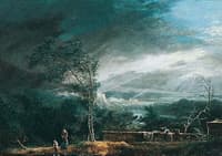 Washerwomen beneath a Lowering Sky