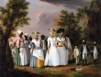 Free Women of Color with Their Children and Servants in a Landscape