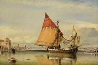 Venetian Fishing Craft off the Adriatic Shore of the Lido