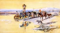 Indians Traveling on Travois