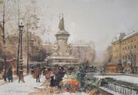 La Place de la Republique, sous la Neige