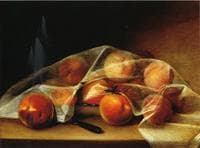 Fruit Piece with Peaches Covered by a Handkerchief