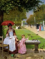 Feeding the Birds at the Tuilleries, Paris