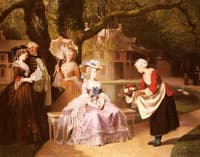 Marie Antoinette And Louis XVI in the Garden