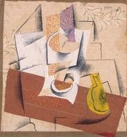 Composition with a Sliced Pear
