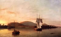 Camden Mountains from the South Entrance to the Harbor