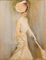 Portrait of a Young Woman with Umbrella