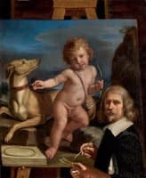 Self-Portrait before a Painting of 'Amor Fedele'