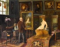 In the artist's studio