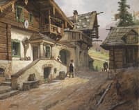 Village Road in the Alps