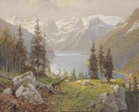 Hallstädter Lake and Northern Slope of the Dachstein Plateau