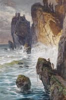 Mythological Scene with Fauns on a Rocky Coast