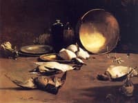 Still Life, Brass Bowl, Ducks, and Bottles