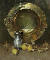 Still Life with Brazier, Silver Tea, and Onions